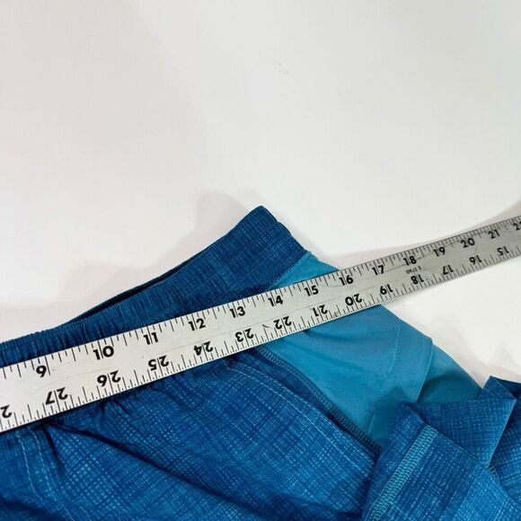 Lululemon Shorts Mens Large Blue Solid Mid-Rise Drawstrings - Picture 10 of 12